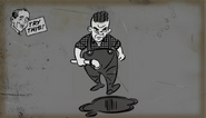 Un caricatura de Waders presente en una propaganda de ElectroRayo.
