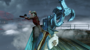 Booker knocking enemy back with Bull Rush.