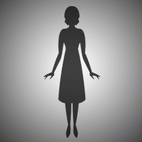 The mother silhouette seen on a screen in the Conditioning Room.