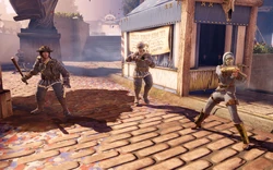 Agents of the Founders in Constitution Square.