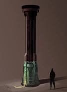 Concept art of a column for the facility.