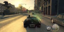 A sign (on the right) for the Cocktail Lounge in Mafia II.