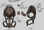 Concept art for the Songbird's harness.
