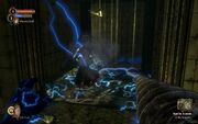 433290-bioshock-2-windows-screenshot-water-electro-bolt-splicer-fun