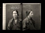 The mugshot of Alice Adeline Cooke.