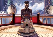 Close-up of the Automaton Pilot for the gondola near Monument Island.