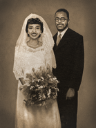 The Porters' wedding portrait.