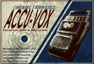 Advertisement for Accu-Vox recorders in BioShock and BioShock 2.