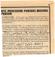 Отрывок из газеты, где упоминается исчезновение доктора Штайнмана