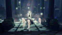 The Siren raising the dead in the bank's Main Hall.