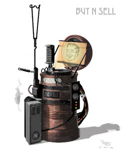 Concept art for a Pneumo Tube modified for the trading system.