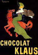 Рекламный плакат Chocolat Klaus 1903 года.