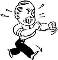 The "Businessman Rolling Up His Sleeves To Fight" clip art.