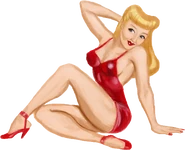 A pin-up image, used in the shock therapy.
