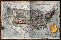 Map of Columbia's path.
