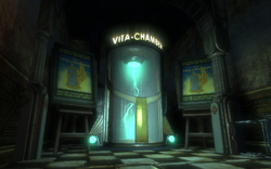 One of many Vita-Chambers located throughout Rapture.