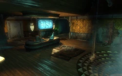 The main lobby of the funeral home.