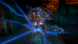 An Alpha Series emitting an elemental burst in Inner Persephone.