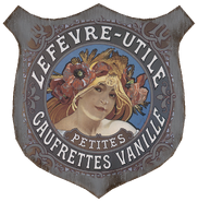 "Lefèvre-Utile Petites Gaufrettes Vanille" sign for Paris.