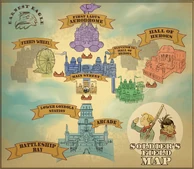 The Soldier's Field map, featuring the Earnest Eagle logo.