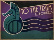 An early version of "The Tram at Fontaine's" poster, by Kat Berkley.