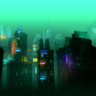 A skybox of Rapture seen in multiple areas of the city.