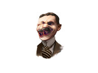 Concept art for the head of a Merged citizen.