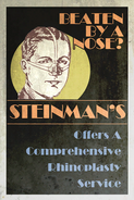 "Beaten By a Nose? Steinman's Offers Comprehensive Rhinoplasty Service."