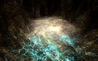 Some of the caves seen from Persephone.