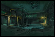 Concept art for "Green Lights" variant of an environment setting.