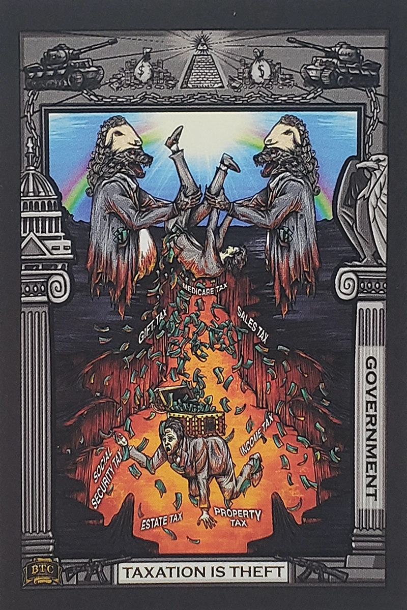 Taxation is Theft (Series 1, Card 43) Bitcoin Trading Cards Wiki Fandom