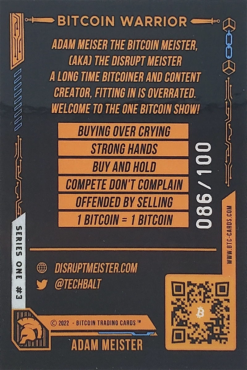 Adam Meister (Series 1, Card 3) | Bitcoin Trading Cards Wiki | Fandom