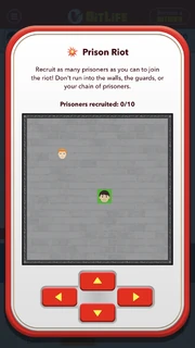 Screenshot of the riot minigame