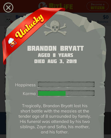 Death Final Results Bitlife Life Simulator Wiki Fandom