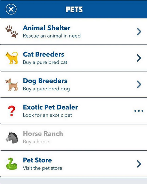 Exotic sales pets bitlife