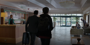 Wayhaven Hotel Feltham front lobby in Shut Up and Dance.