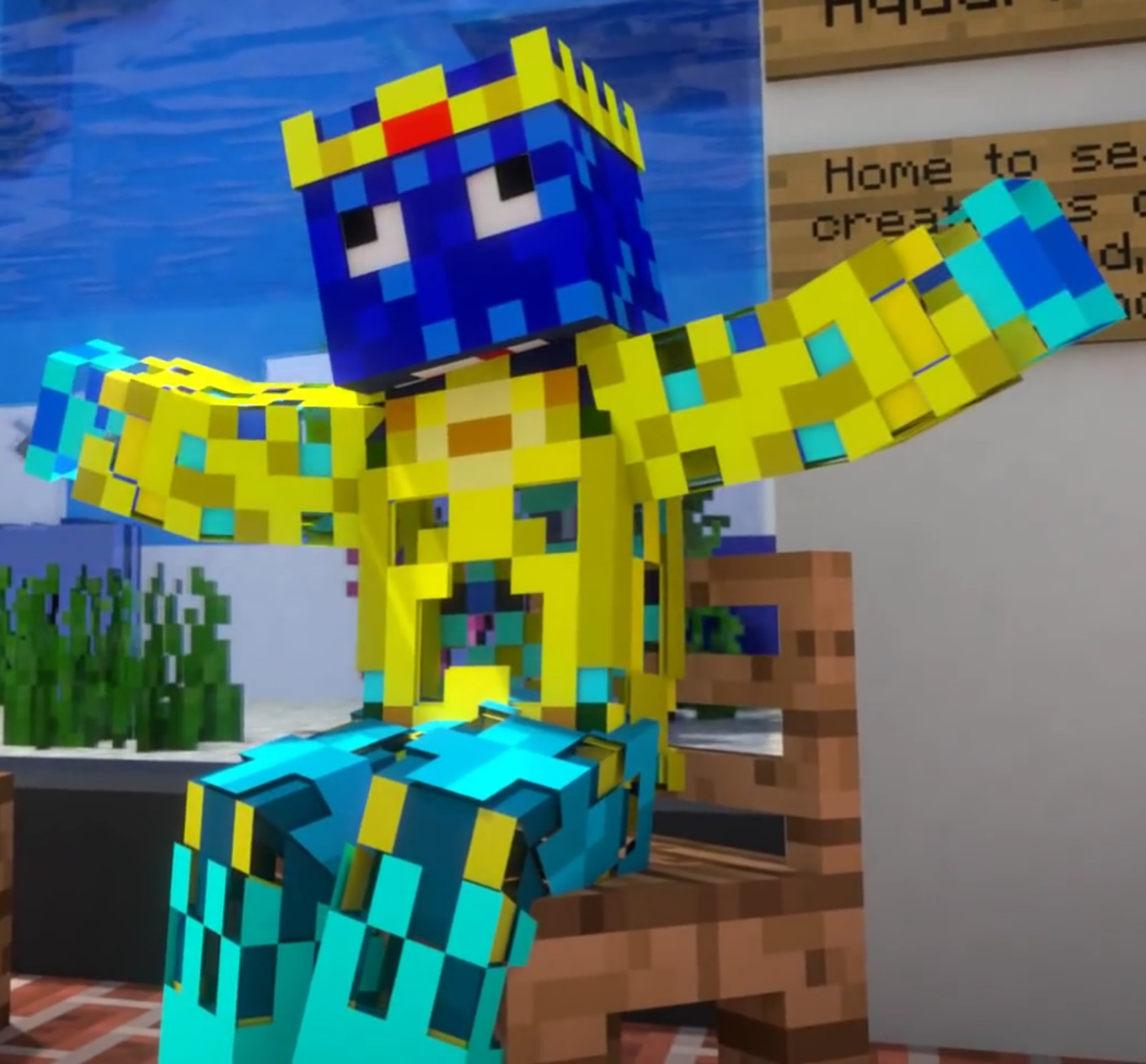 Blue squid (bad Icecream 2) Minecraft Skin