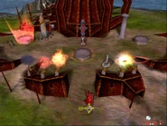 A Native American worship site at an evil temple.