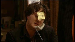 Bernard on phone