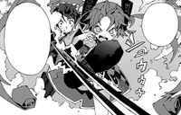 Enju protects Rentaro.