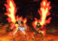 Mars and Asta recovering in fire.png