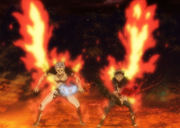 Mars and Asta recovering in fire