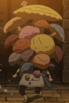Charmy covered in mushrooms