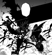 Black Asta overcome with rage