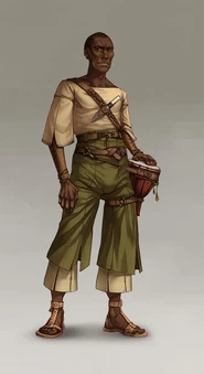 Tom-Tom as a younger man, long before the first novel, fan art by Kira Mayer