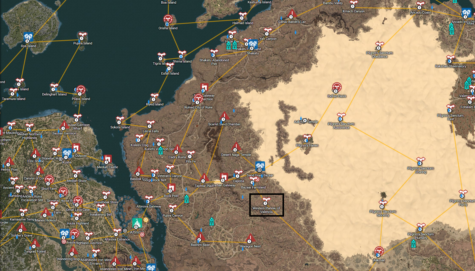 Bdo All Valencia Nodes Valencia Western Highlands | Black Desert Wiki | Fandom