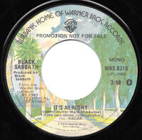 It's Alright (single) | Black Sabbath Wiki | Fandom
