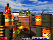 Area 51 Arcade screenshot shoot the barrels