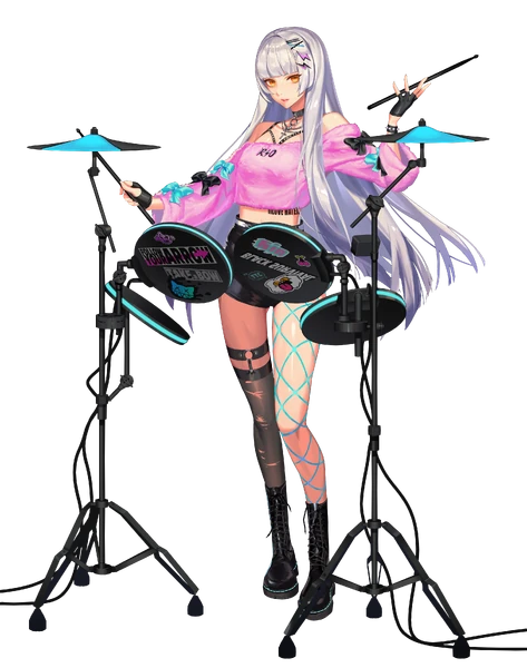 Drummer Rio Tech Lab Only A concert without soul is merely noise. (Live2D Skin)