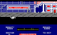 Blade Runner amstrad cpc screenshot squashed by skimmer